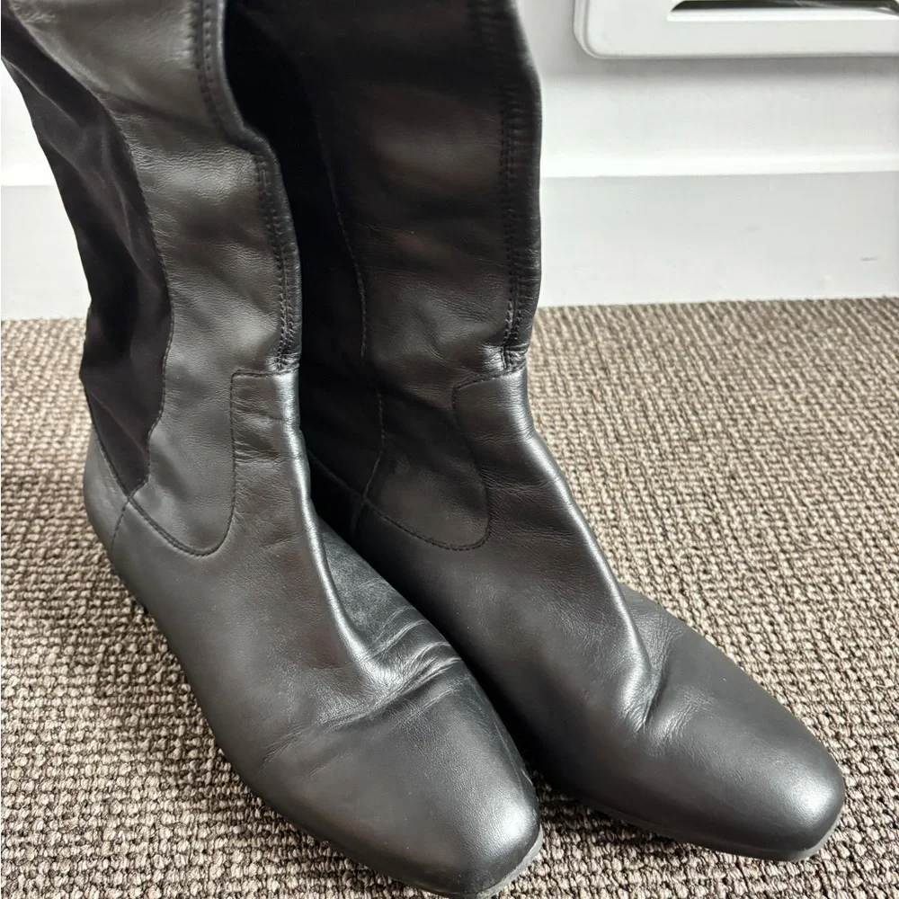 Louise et Cie Black Over-the-Knee Boots 'Andora' Black Leather 5050 Stretch S1